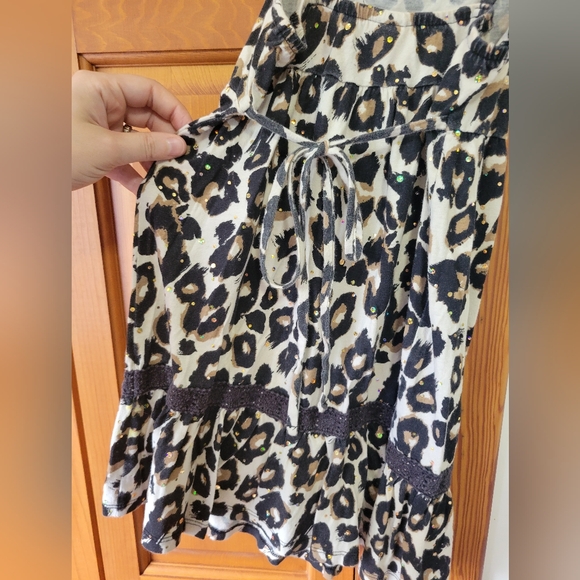 Justice Girls leopard print sequin dress 7 - Picture 6 of 7